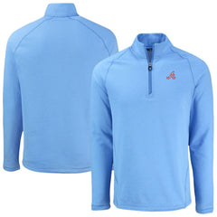 MLB Atlanta Braves Cutter & Buck Peshastin Eco Fleece Recycled Raglan Quarter-Zip Top