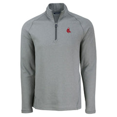 MLB Boston Red Sox Cutter & Buck Peshastin Eco Fleece Recycled Raglan Quarter-Zip Top
