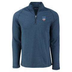 MLB New York Mets Cutter & Buck Peshastin Eco Fleece Recycled Raglan Quarter-Zip Top