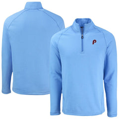 MLB Philadelphia Phillies Cutter & Buck Peshastin Eco Fleece Recycled Raglan Quarter-Zip Top
