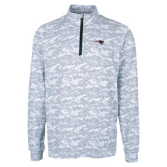 Cutter & Buck Traverse Camo Print Stretch Quarter-Zip Top - New England Patriots
