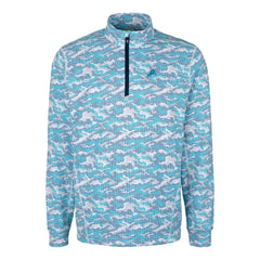 Cutter & Buck Traverse Camo Print Stretch Quarter-Zip Pullover Top - Detroit Lions