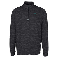 Cutter & Buck Traverse Camo Print Stretch Quarter-Zip Top - Carolina Panthers