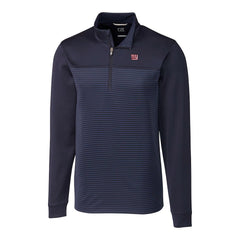 Cutter & Buck Traverse Stripe Stretch DryTec Quarter-Zip Top - New York Giants