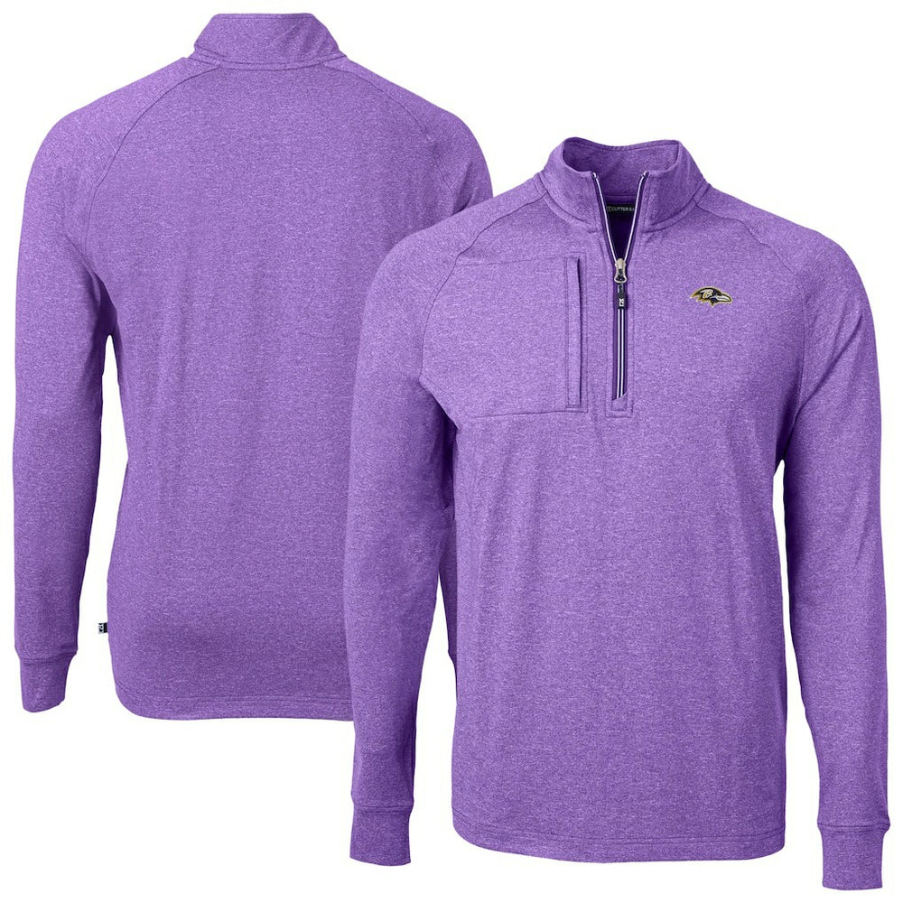 Cutter & Buck Adapt Eco Raglan Quarter-Zip Jacket - Baltimore Ravens