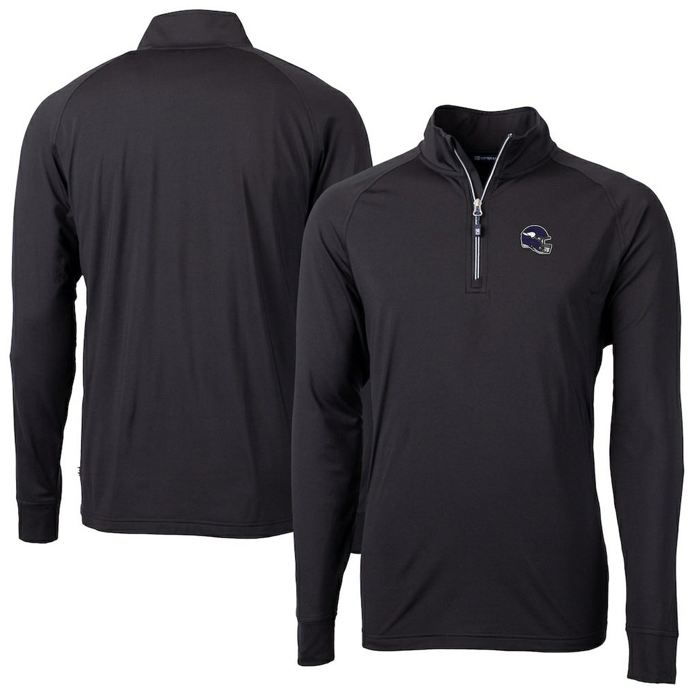 Cutter & Buck Big & Tall Adapt Eco DryTec Raglan Quarter-Zip Jacket - Minnesota Vikings