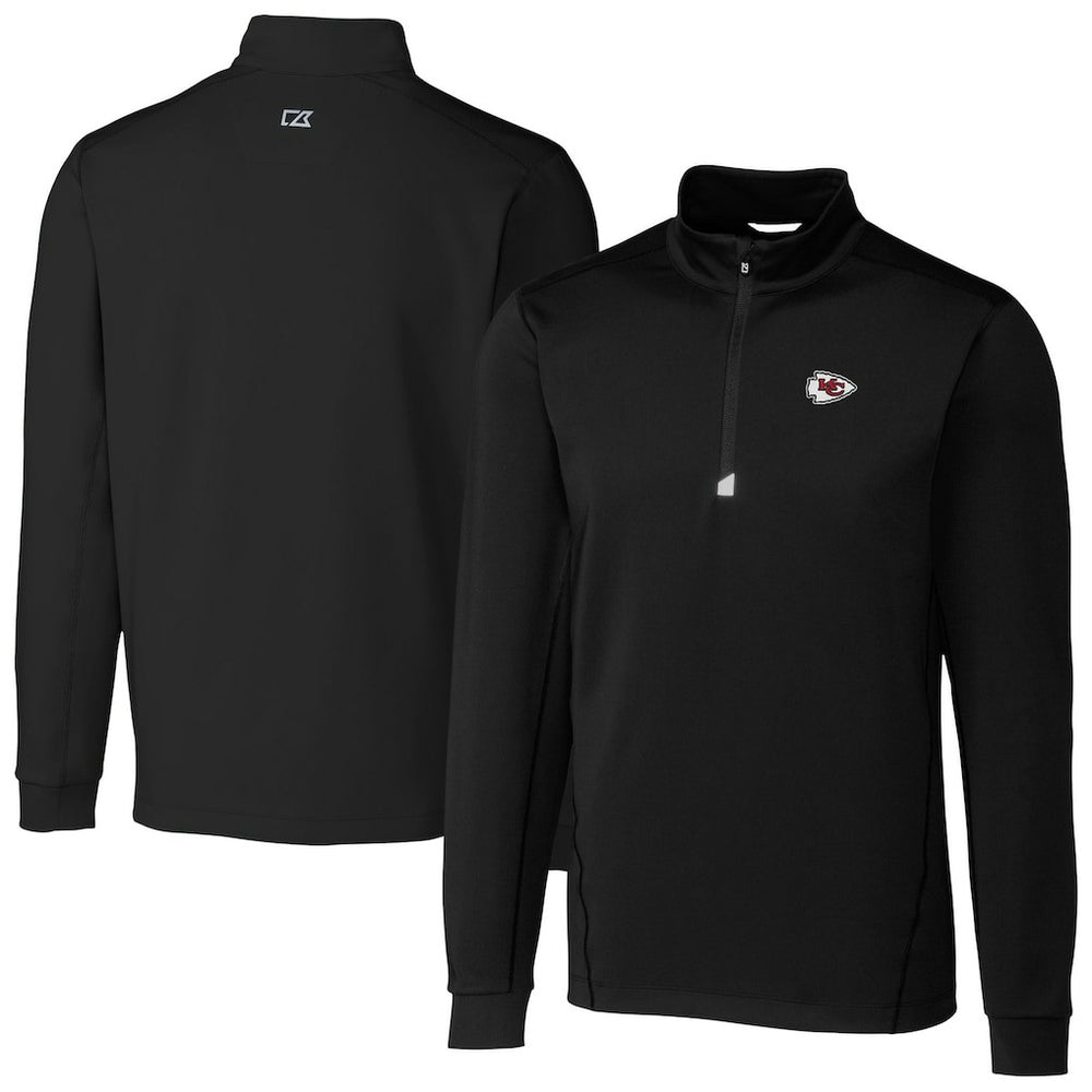 Cutter & Buck Big & Tall Traverse Eco Tri-Blend DryTec Quarter-Zip Jacket - Kansas City Chiefs