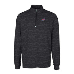 Cutter & Buck Big & Tall Traverse Eco Camo Tri-Blend DryTec Quarter-Zip Jacket - Buffalo Bills