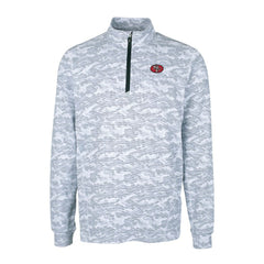 Cutter & Buck Big & Tall Traverse Eco Camo Tri-Blend DryTec Quarter-Zip Jacket - San Francisco 49ers