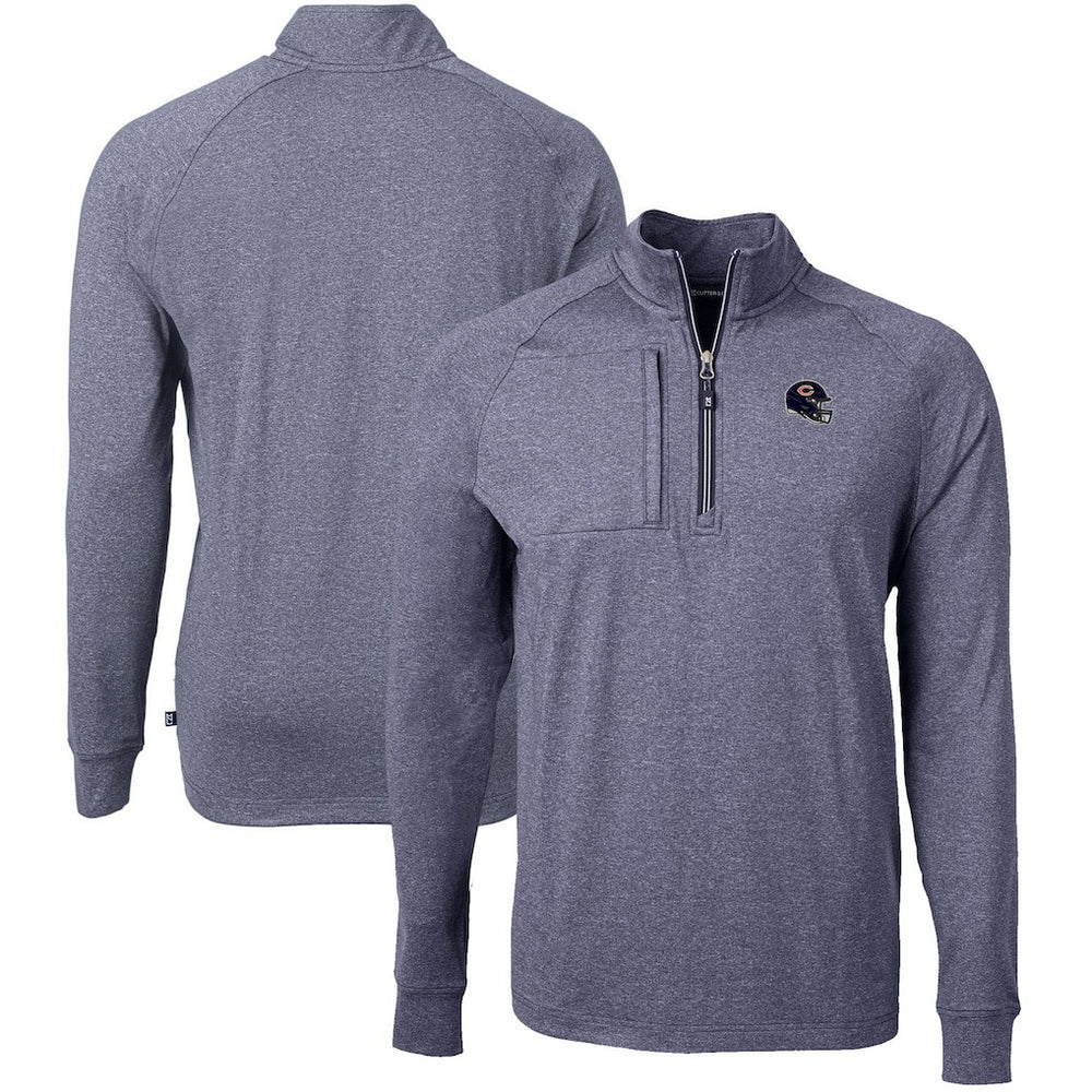 Cutter & Buck Big & Tall Adapt Eco Raglan Quarter-Zip Jacket - Chicago Bears