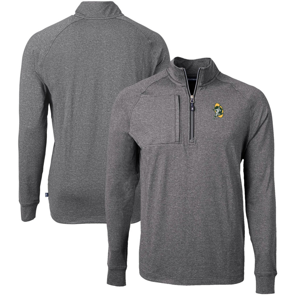 Cutter & Buck Big & Tall Adapt Eco Raglan Quarter-Zip Jacket - Green Bay Packers