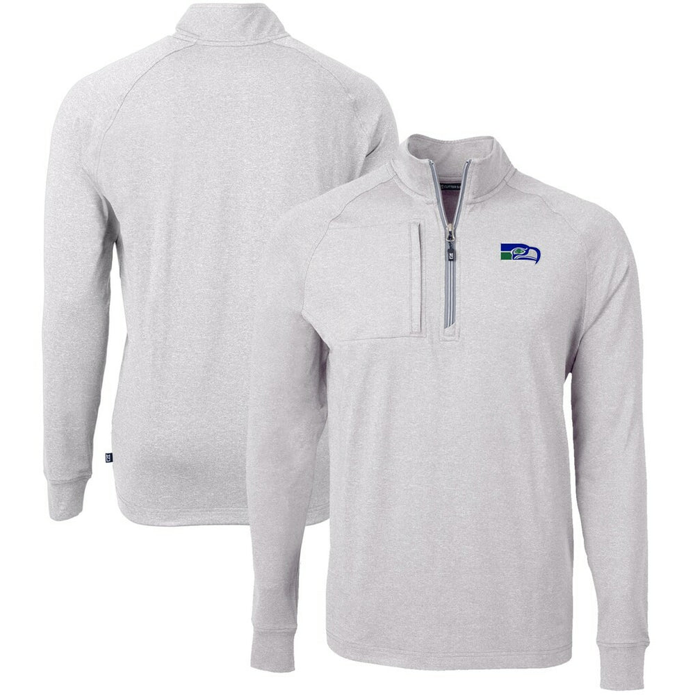 Cutter & Buck Big & Tall Adapt Eco Raglan Quarter-Zip Jacket - Seattle Seahawks