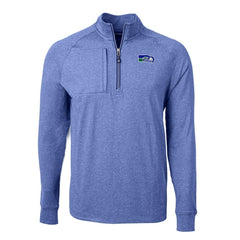 Cutter & Buck Big & Tall Adapt Eco Raglan Quarter-Zip Jacket - Seattle Seahawks