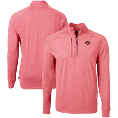 Cutter & Buck Big & Tall Adapt Eco Raglan Quarter-Zip Jacket - San Francisco 49ers