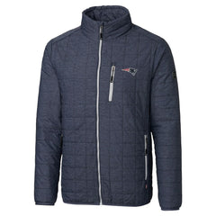 Cutter & Buck Big & Tall Rainier PrimaLoft Eco Insulated Full-Zip Hoodie Puffer Jacket - New England Patriots