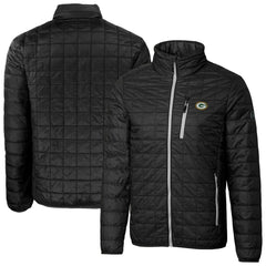 Cutter & Buck Big & Tall Rainier PrimaLoft Eco Insulated Full-Zip Hoodie Puffer Jacket - Green Bay Packers