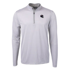 Cutter & Buck Big & Tall Virtue Eco Pique Micro Stripe Tri-Blend Quarter-Zip Jacket - Chicago Bears