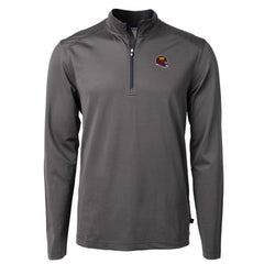 Cutter & Buck Big & Tall Virtue Eco Pique Micro Stripe Tri-Blend Quarter-Zip Jacket - Washington Commanders