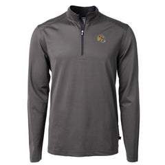 Cutter & Buck Big & Tall Virtue Eco Pique Micro Stripe Tri-Blend Quarter-Zip Jacket - San Francisco 49ers
