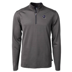 Cutter & Buck Big & Tall Virtue Eco Pique Micro Stripe Tri-Blend Quarter-Zip Jacket - Minnesota Vikings