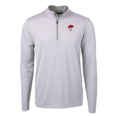 Cutter & Buck Big & Tall Virtue Eco Pique Micro Stripe Tri-Blend Quarter-Zip Jacket - Buffalo Bills