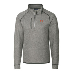 Cutter & Buck Big & Tall Mainsail Sweater-Knit Half-Zip Jacket - Chicago Bears