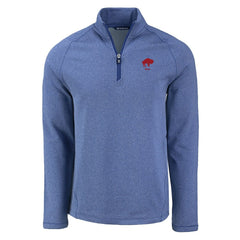 Cutter & Buck Peshastin Eco Fleece Tri-Blend Raglan Recycled Quarter-Zip Jacket - Buffalo Bills