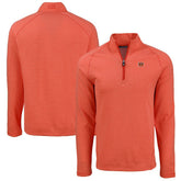 Cutter & Buck Peshastin Eco Fleece Tri-Blend Raglan Recycled Quarter-Zip Jacket - Cincinnati Bengals
