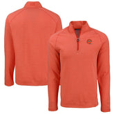 Cutter & Buck Peshastin Eco Fleece Tri-Blend Raglan Recycled Quarter-Zip Jacket - Cincinnati Bengals