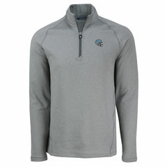 Cutter & Buck Peshastin Eco Fleece Tri-Blend Raglan Recycled Quarter-Zip Jacket - Detroit Lions