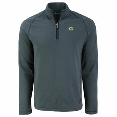 Cutter & Buck Peshastin Eco Fleece Tri-Blend Raglan Recycled Quarter-Zip Jacket - Green Bay Packers