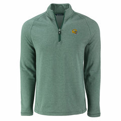 Cutter & Buck Peshastin Eco Fleece Tri-Blend Raglan Recycled Quarter-Zip Jacket - Green Bay Packers