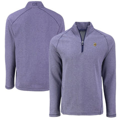 Cutter & Buck Peshastin Eco Fleece Tri-Blend Raglan Recycled Quarter-Zip Jacket - Minnesota Vikings