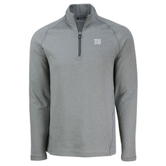 Cutter & Buck Peshastin Eco Fleece Tri-Blend Raglan Recycled Quarter-Zip Jacket - New York Giants