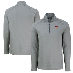 Cutter & Buck Peshastin Eco Fleece Tri-Blend Raglan Recycled Quarter-Zip Jacket - Washington Commanders