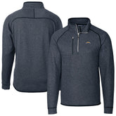 Cutter & Buck Big & Tall Mainsail Sweater-Knit Raglan Half-Zip Jacket - Los Angeles Chargers