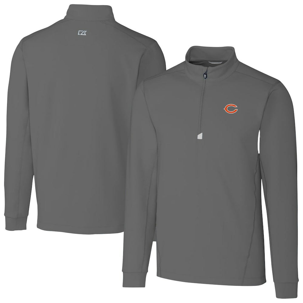 Cutter & Buck Big & Tall Traverse Stretch Quarter-Zip Top - Chicago Bears