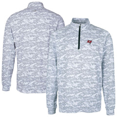 Cutter & Buck Big & Tall Traverse Eco Camo Tri-Blend DryTec Quarter-Zip Jacket - Tampa Bay Buccaneers