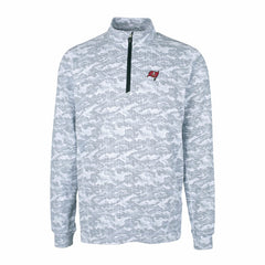 Cutter & Buck Big & Tall Traverse Eco Camo Tri-Blend DryTec Quarter-Zip Jacket - Tampa Bay Buccaneers