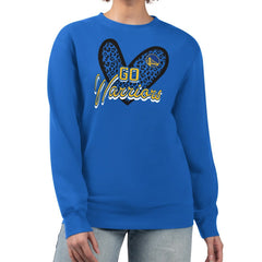 NBA Golden State Warriors G-III 4Her by Carl Banks Women's Leopard Heart Fleece Pullover Sweatshirt sale