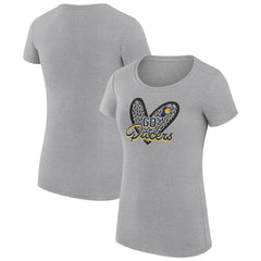 NBA Indiana Pacers G-III 4Her by Carl Banks Women's Super-Slim Fit Lightweight Leopard Heart T-Shirt