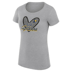 NBA Indiana Pacers G-III 4Her by Carl Banks Women's Super-Slim Fit Lightweight Leopard Heart T-Shirt