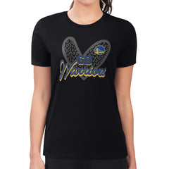 NBA Golden State Warriors G-III 4Her by Carl Banks Women's Super-Slim Fit Lightweight Leopard Heart T-Shirt sale