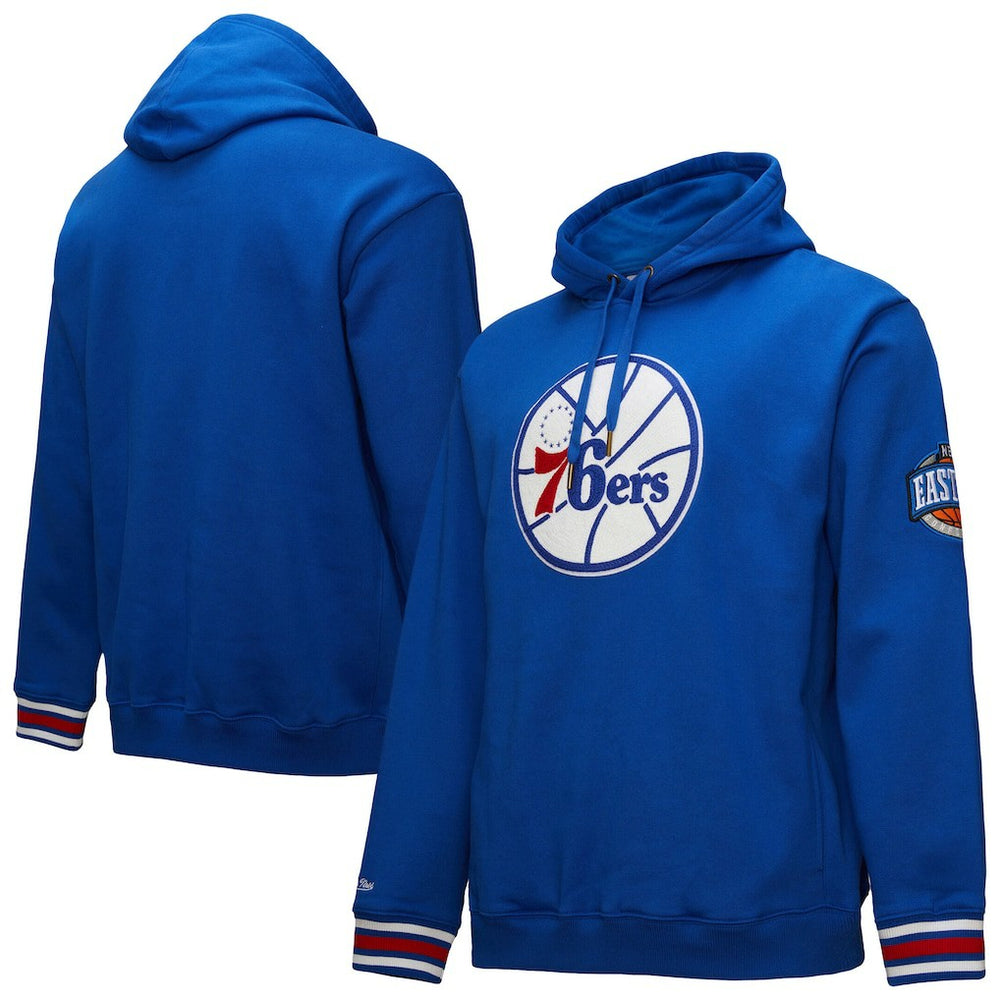 NBA Philadelphia 76ers Chainstitch Applique Vintage Heavyweight Pullover Hoodie