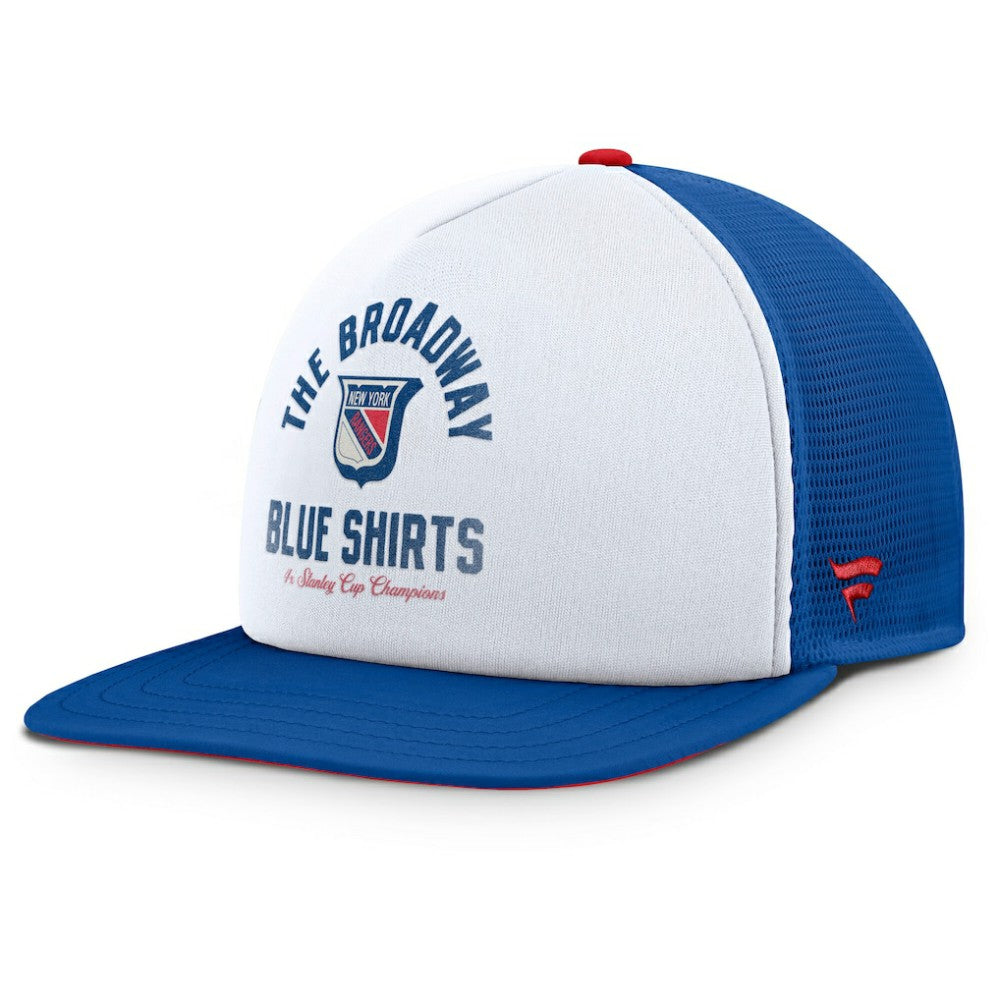 NHL White/Royal New York Rangers Fanatics Decades Collection Foam Front Snapback Hat