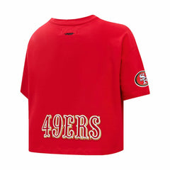 Christian McCaffrey Pro Standard Women's Player Name & Number Cropped Boxy T-Shirt - San Francisco 49ers