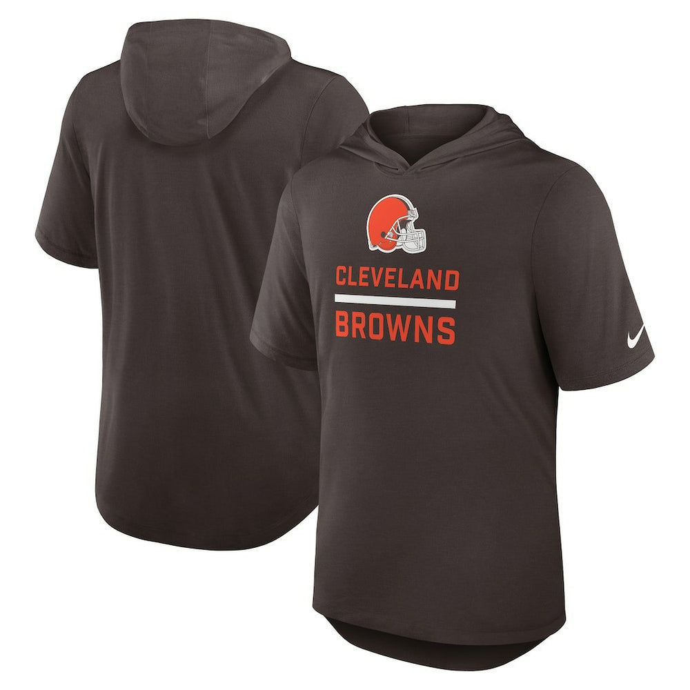 Lockup Tri-Blend Hoodie T-Shirt - Cleveland Browns