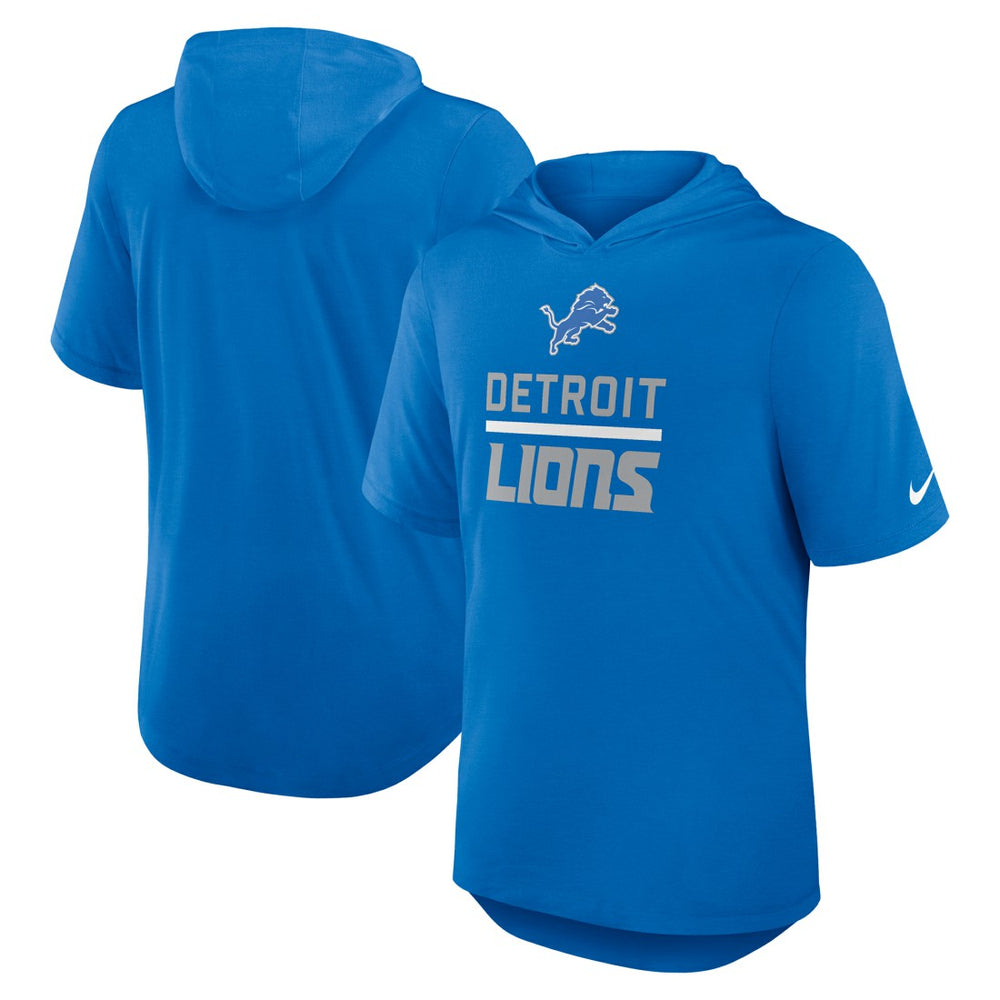 Lockup Tri-Blend Hoodie T-Shirt - Detroit Lions