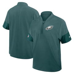 Sideline Short Sleeve Quarter-Zip Dri-FIT Coach Jacket - Philadelphia Eagles