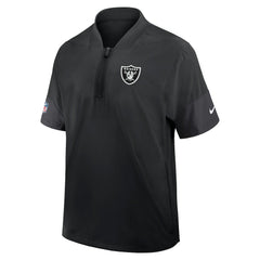 Sideline Short Sleeve Quarter-Zip Dri-FIT Coach Jacket - Las Vegas Raiders